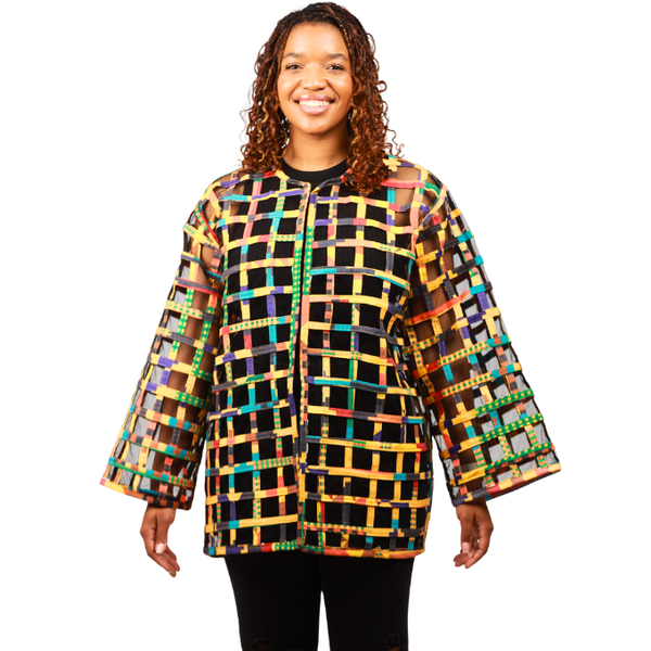 Kente Original Basket Kimono Top