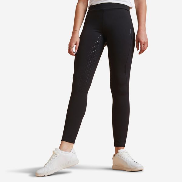 Fouganza Women's Full Grip Horse Riding Leggings 500 - Black