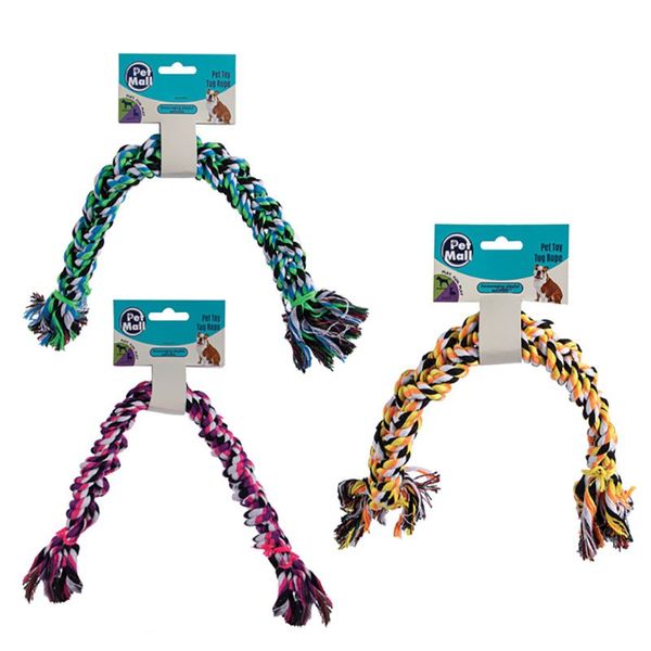 Bulk Pack x 6 Pet Dog Toy Tug-Rope Braided 45cm