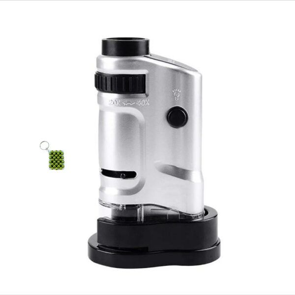 MG10081-8 Magnifier Pocket Microscope Monocular Zoom HD + Key chain