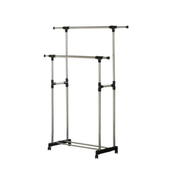 Telescopic Double Pole Clothes Hanger Capacity Load 15kgs