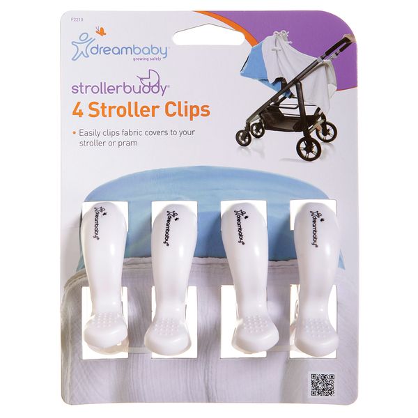 Dreambaby - 4 Pack Stroller Clips - White