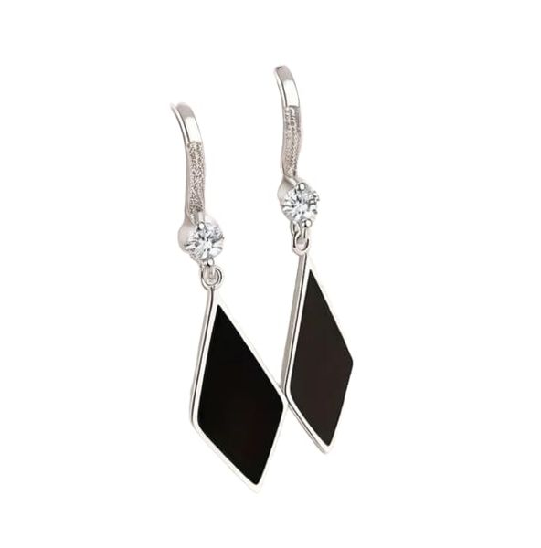 Black Rhombus Earrings for Women
