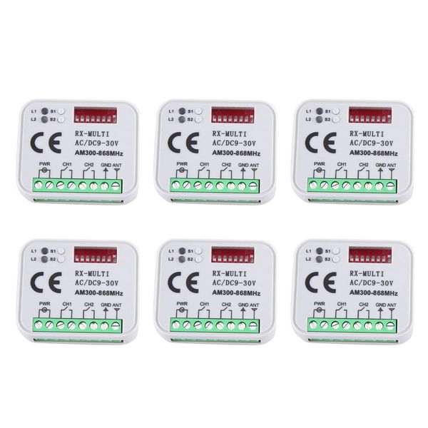 Universal Rx Multi Frequency 300-868Mhz Receiver 2Ch 12V 24V