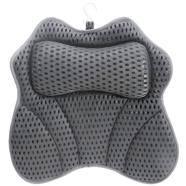 4D Bath Pillow with Suction Cups Bathtub Spa Pillow for Bathing Relaxation