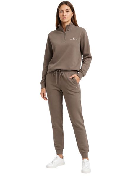 Polo Womens Harper Quarter Zip Long Sleeve Track Top and Pants Set