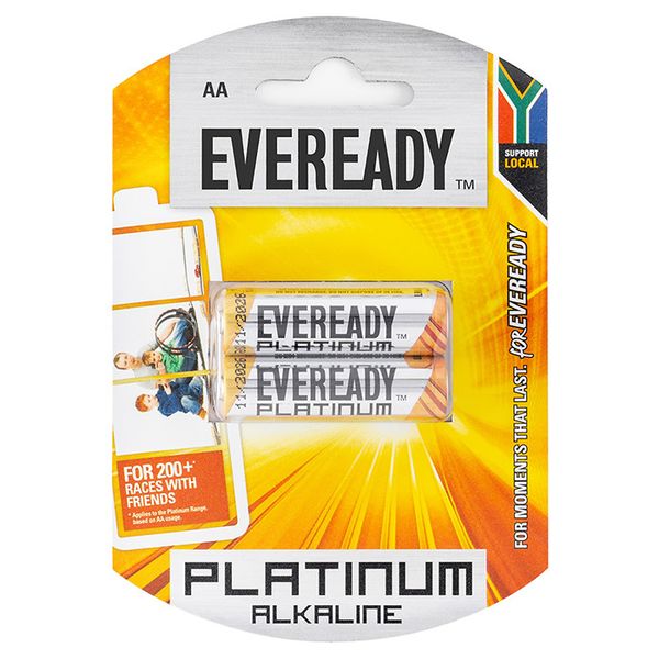 Eveready Platinum Alkaline AA Batteries (Pack of 2)