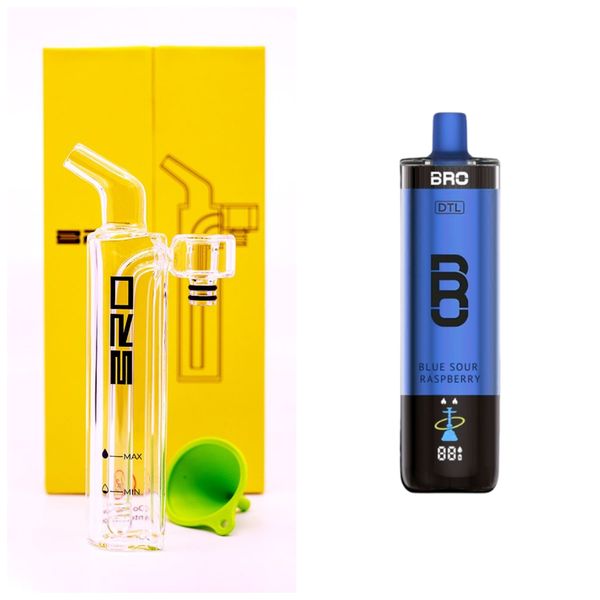 Bro Vapes Disposable Hookah &amp; DTL Combo 40k - Blue Sour Raspberry