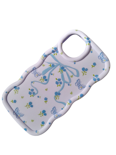 Bow Knot Designs-Blue Phone Case Compatible With iPhone 11
