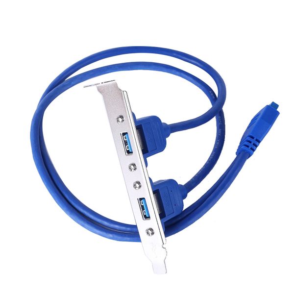20 Pin to Dual USB3.0 Baffle Extension Cable High Speed USB 3.0