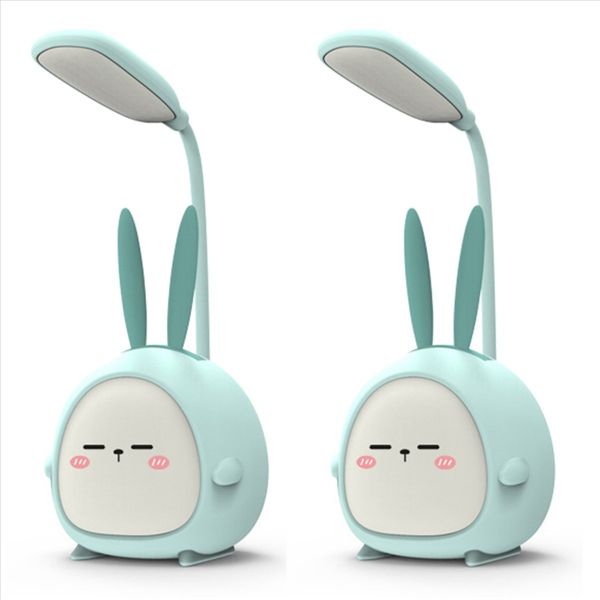 Portable Led Desk Lamp Foldable Light Cute Cartoon Desk Lamp Blue