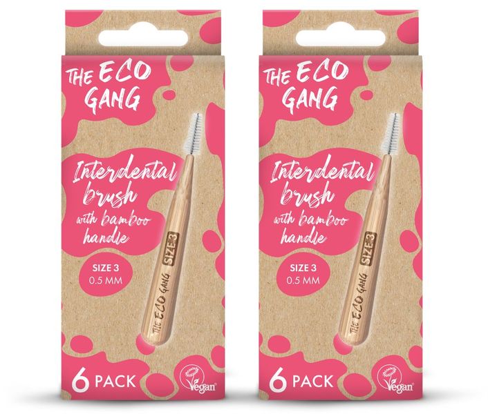 The Eco Gang 12 Bamboo Interdental Brushes 0.5MM Size 3