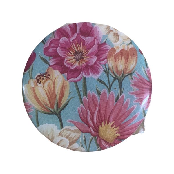 Cabinet Door Knob - Flowers Blue