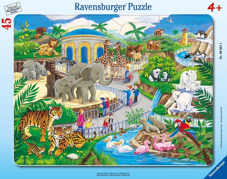 Ravensburger Frame Puzzle 30-48 Piece -Visit To The Zoo