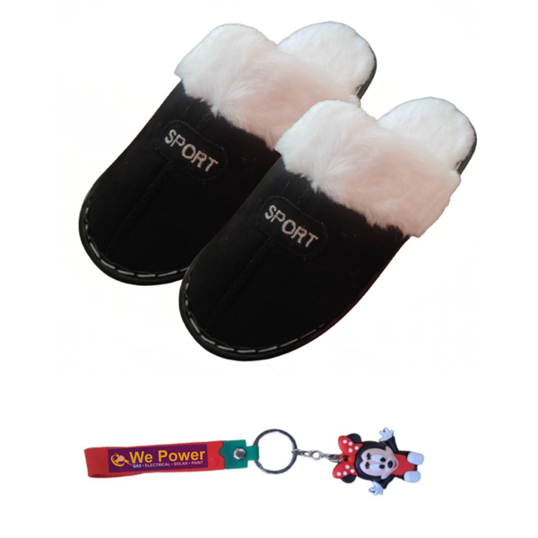 Slippers Men Thermal Slippers With Keyring