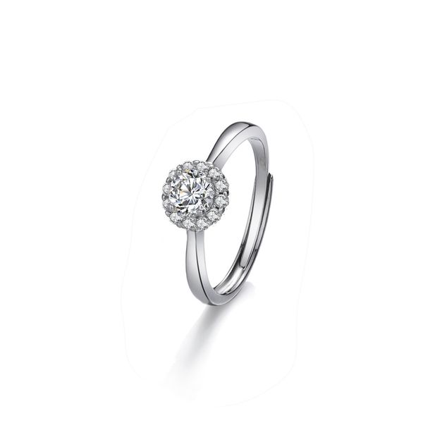 1 Carat Moissanite Engagement Ring - S925 Silver Women's