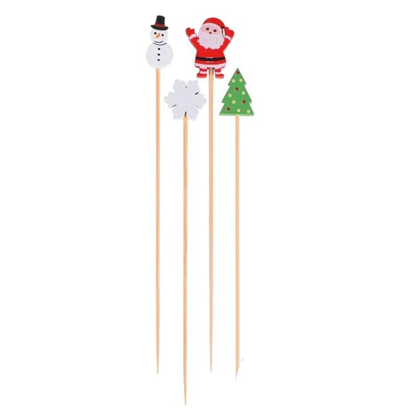 100-Piece Holiday Party Food Picks - Multicolor