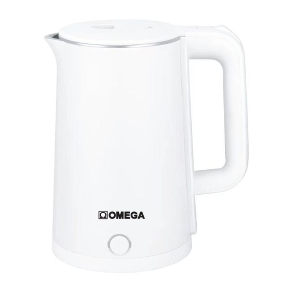 Omega Cordless Stainless Steel White Kettle TS-26W10