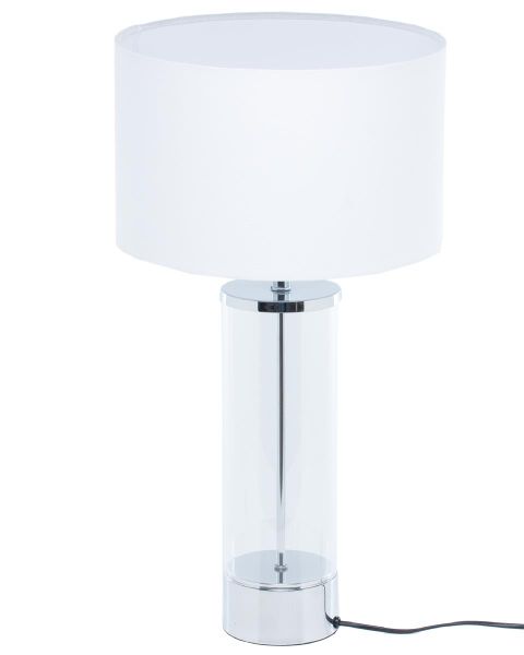 George &amp; Mason - Glass Tube Chrome Table Lamp