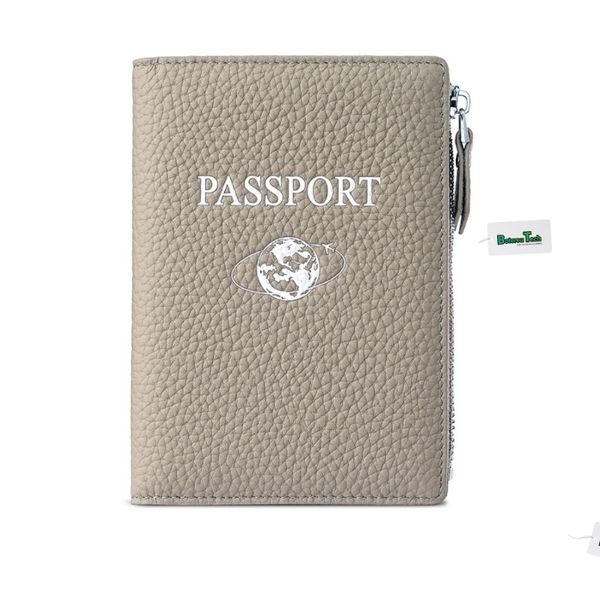 BotereuTech RFID Blocking Leather Passport Wallet Travel Organizer Elephant