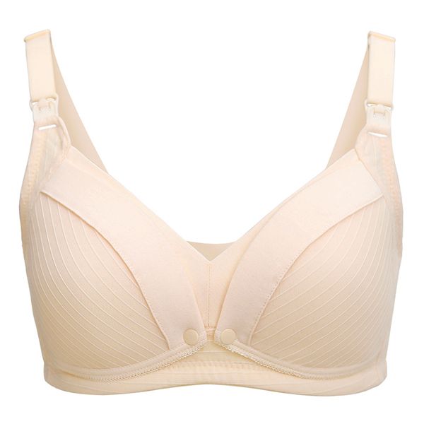 Unicoo Cotton Soft Nursing Bra - Beige - C cup