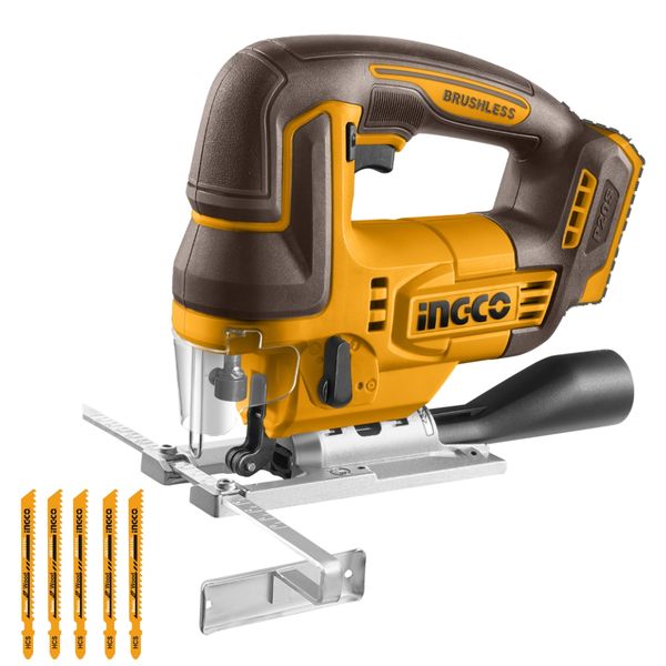 Ingco - Cordless Jigsaw (20V) incl 5 Saw Blades - Tool Only