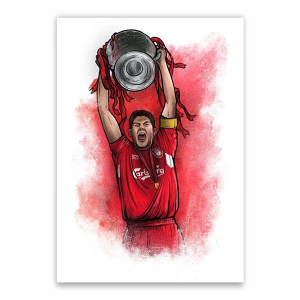 Gerrard Lifts UCL Poster - A1