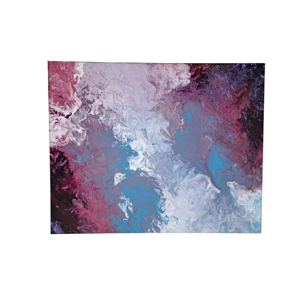 Ripple Effect Acrylic Painted Canvas - 50cm x 40cm - Abstract Wall Art