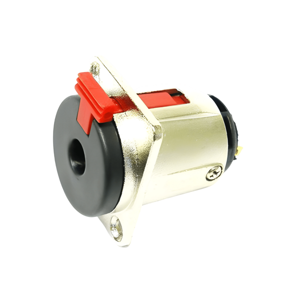 MJ188LFM - Stereo &amp; Mono Locking Flange 6.35mm Ø Audio Socket