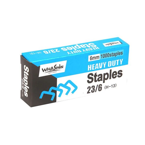 Whashin Staples 6mm No236 Box 1000 x 4