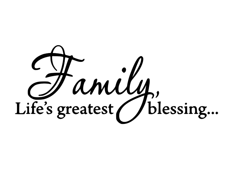 Family Life's Greatest Blessing Wall Vinyl Sticker | Shop Today. Get it ...