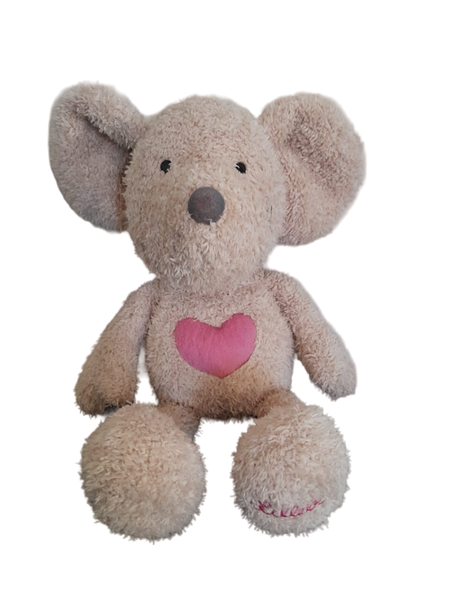 28cm x 15cm Light Brown Teddy Bear with Pink Heart