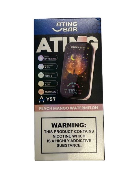 Ating Bar Vape Smoking Device-Peach Mango Watermalon-35000 Puffs