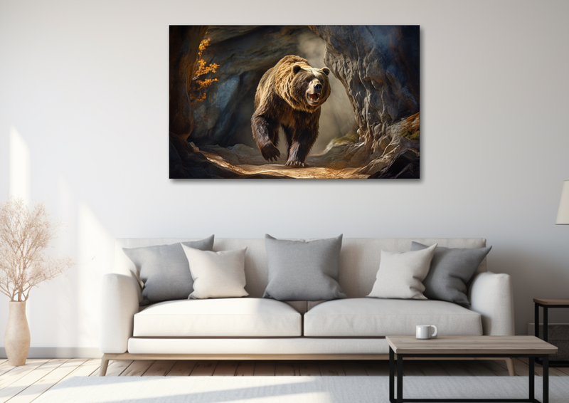Canvas Wall Art - Cave Bear Abstract - MT0165