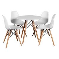Round White Table With 4 Chairs
