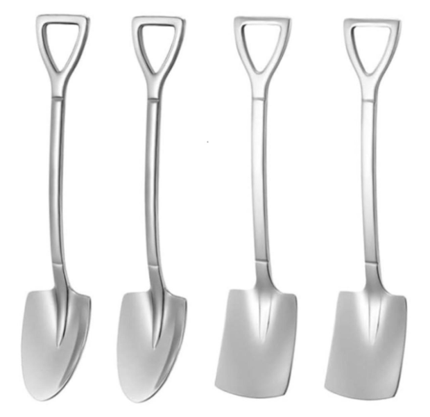 HASHBROWN'S 4-Pack Stainless Steel Dessert Scoop Spoons
