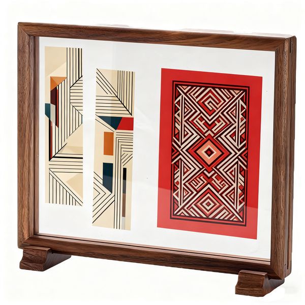 Double-sided glass photo frame home entrance ornaments decorative frame