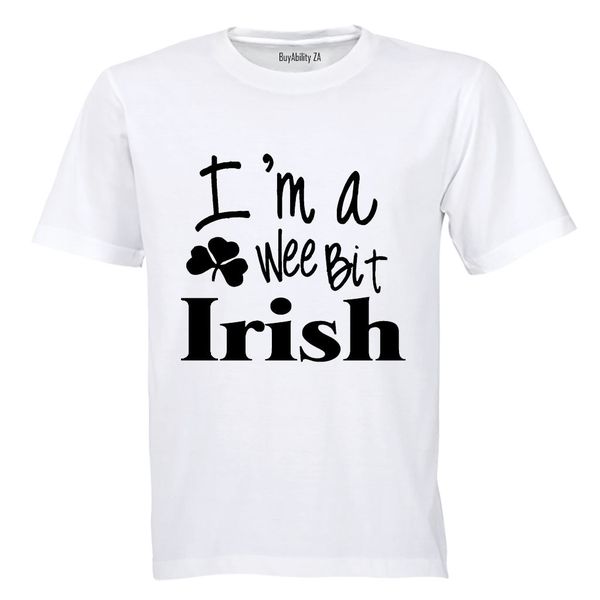 I'm a Wee Bit IRISH! - Mens T-Shirt - White