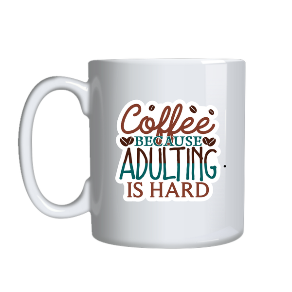 Adulting Coffee Lover Mugs Trendy Graphic Cup Design Birthday Present 033