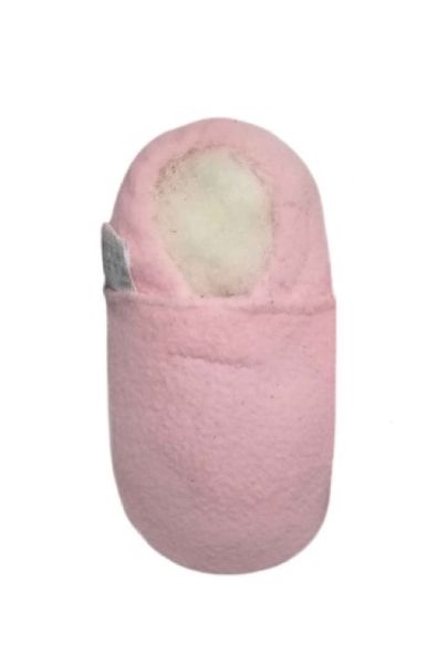 Pitta-Patta Soft Fleece Baby Shoe Slippers- Princess Pink - Size 4