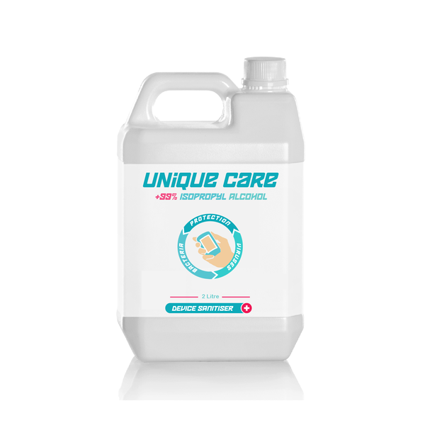 Unique Care Device Sanitiser 2 Litre Refill +99% Isopropyl Alcohol