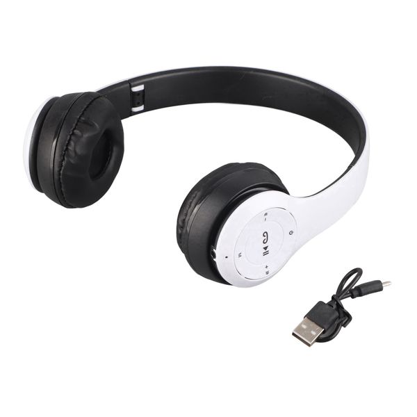 P47 Foldable Wireless Bluetooth Headset: Multifunction, Deep Bass, Noise Reduction for Home &amp; Travel Sports