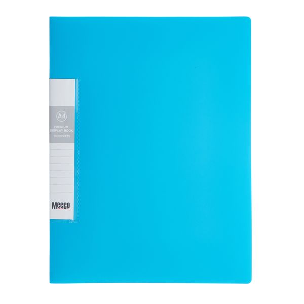 Meeco Premium Display Book 20 Pockets Blue 2 Pack