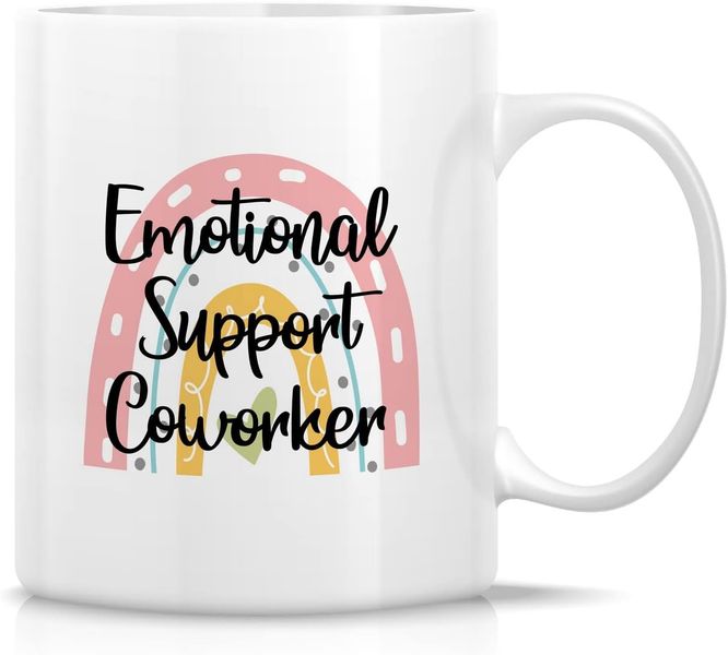 Emotional Support Coworker Christmas Birthday Colleague Gift Mug