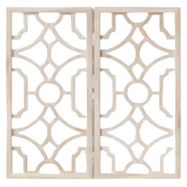 Decor Self-Adhesive 2D Reusable Wooden Geometric Wall Art 2pcs (44cm)