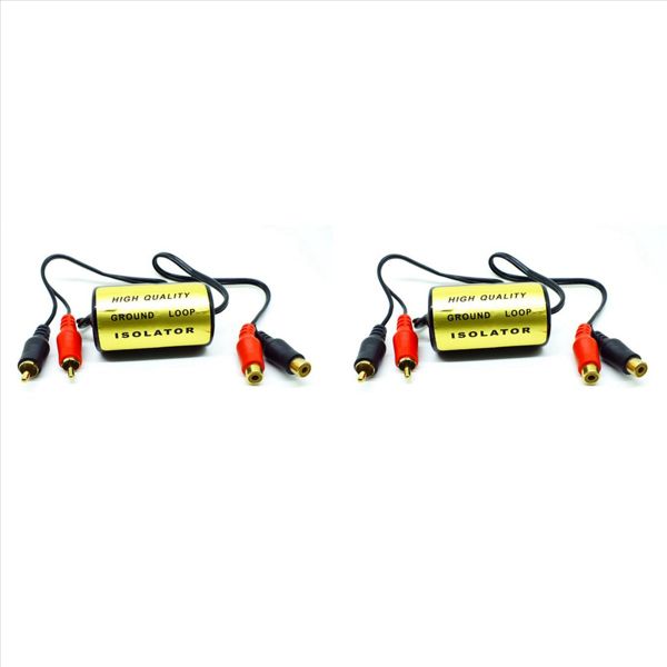 Rca Audio Noise Filter Compatible with Car Home Stereo 2Xrca Male 2Xrca Female