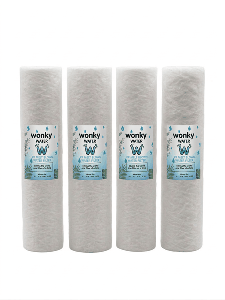 Wonky Water Filter - 20 inch Big Blue Sediment Replacement Filter (4 Pack)
