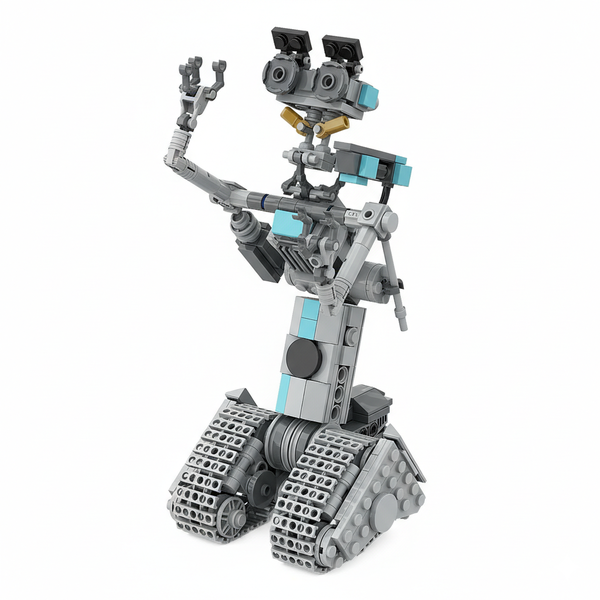 Retro Robot Building Blocks Set - Moveable Track Toy Model