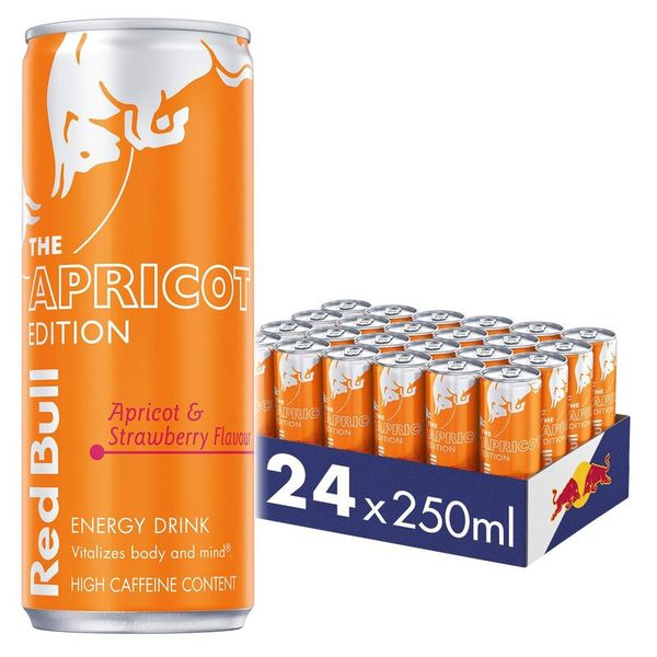 Red Bull Energy Drink, Apricot &amp; Strawberry, 250ml x 24