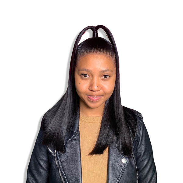 18 inch Full Frontal Straight Peruvian / Brazilian Human Hair Wig